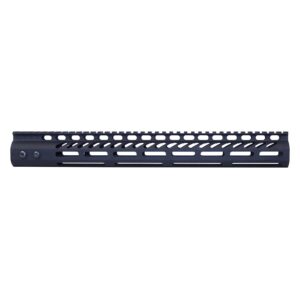Guntec 15″ Ultra Lightweight Thin M-LOK System Free Floating Handguard With Monolithic Top Rail (Anodized Black)